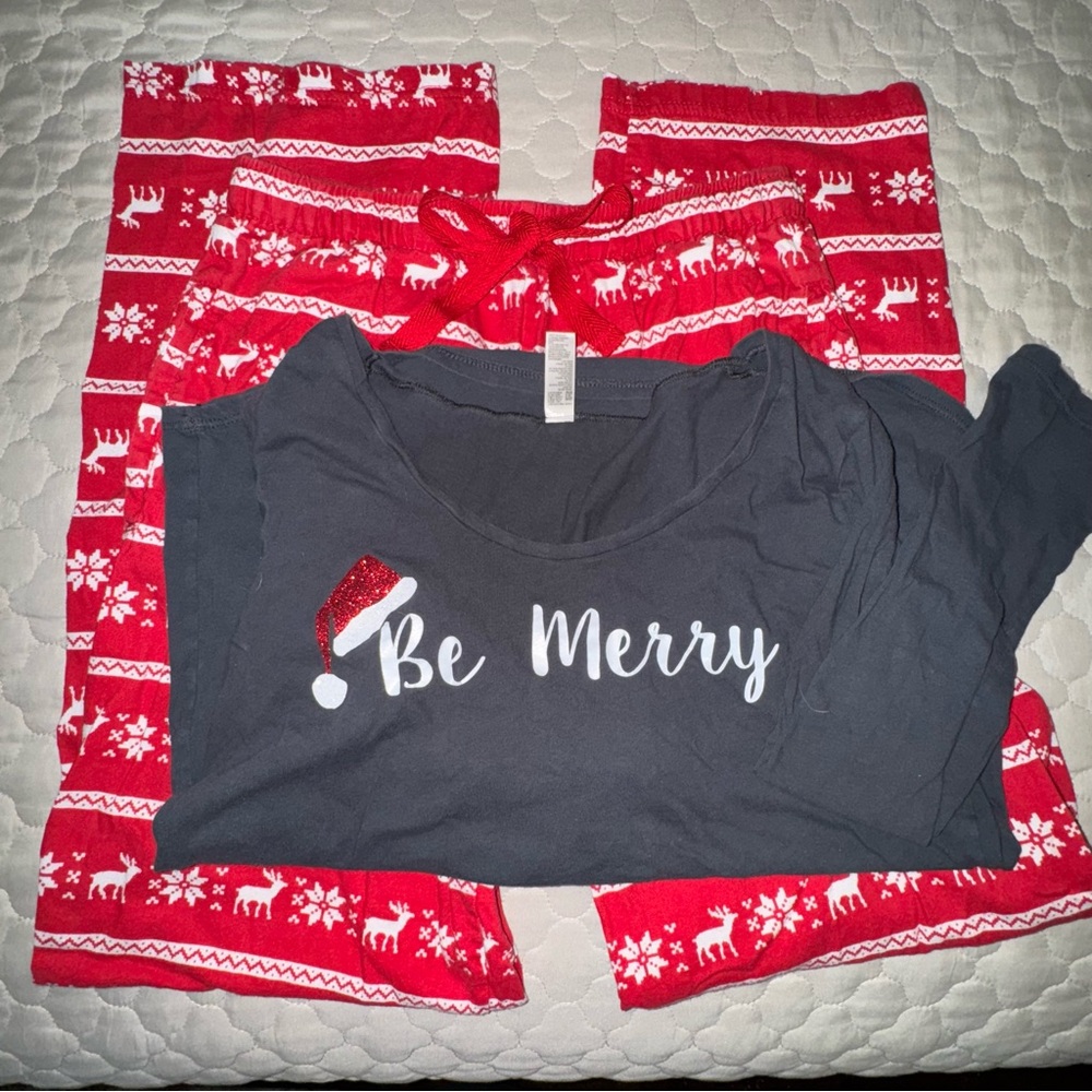 Boxercraft Red and White Festive Pajamas